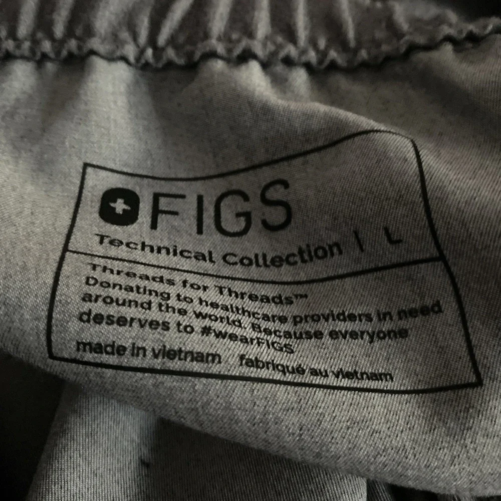 FIGS Men's Large Technical Collection Graphite Gray Scrub‎ Pants TM3001